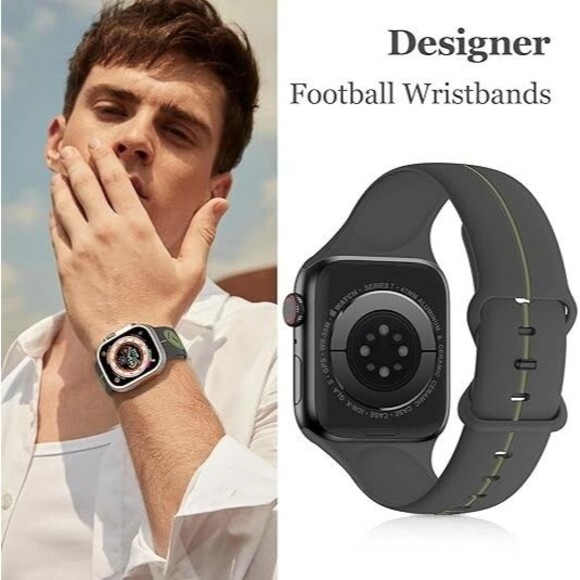 Bandiction Silicone Band For Apple iWatch Series  9 Ultra 8 7 6 5 4 3 2 1 SE - Picture 3 of 9
